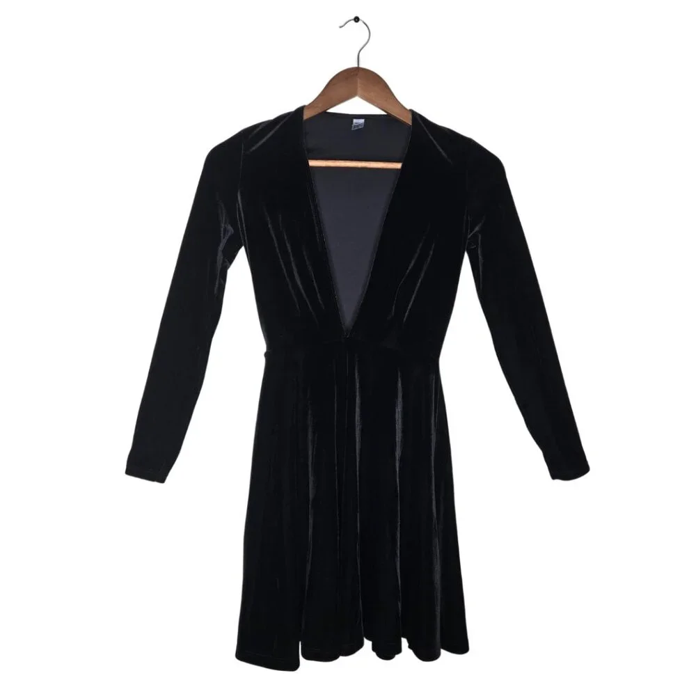 American Apparel Dresses | American Apparel Black Velvet Deep V Skater Dress | Color: Black | Size: S | Rechic_Apparel's Closet American Apparel Dresses | American Apparel Black Velvet Deep V Skater Dress | Color: Black | Size: S | Rechic_Apparel's Closet